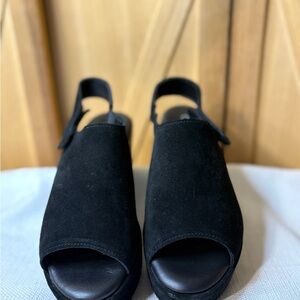 Cordani Black Suede Slingback Mules Size 38